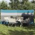 Paravan de camping, gri/portocaliu, 340x130 cm, impermeabil GartenMobel Dekor