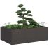 Jardinier negru 360x40x40 cm Oțel laminat la rece GartenMobel Dekor