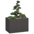 Jardinier negru 360x40x40 cm Oțel laminat la rece GartenMobel Dekor
