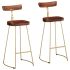 Scaune de bar Gavin 2 buc. 45,5x38x53 cm lemn masiv de mango GartenMobel Dekor
