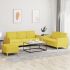 Set de canapele cu perne, 3 piese, gri închis, textil GartenMobel Dekor