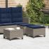Scaune de grădină cu perne 2 buc Maro 55x55x36 cm Poly Ratan GartenMobel Dekor