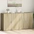 Dulapuri, alb, 2 buc., 79x38x80 cm, lemn prelucrat GartenMobel Dekor