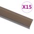 Profile trepte formă L, 15 buc, argintiu, 100 cm, aluminiu GartenMobel Dekor