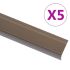 Profile trepte în formă de L, 5 buc., maro, 90 cm, aluminiu GartenMobel Dekor