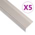 Profile trepte în formă de L, 5 buc. șampanie 100 cm aluminiu GartenMobel Dekor