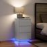 Noptiera cu lumini LED alb 38x34x65 cm GartenMobel Dekor