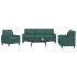 Set de canapele cu perne, 3 piese, negru, catifea GartenMobel Dekor
