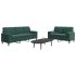 Set de canapele cu perne/rulouri, 2 piese, negru, catifea GartenMobel Dekor