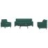 Set canapele cu perne/rulouri, 3 piese, roz, catifea GartenMobel Dekor