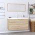 Set mobilier de baie, 3 piese, stejar sonoma GartenMobel Dekor