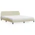 Pat cu saltea, crem, 90x200 cm, textil GartenMobel Dekor