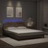 Cadru de pat cu LED, cappuccino, 180x200 cm, piele ecologică GartenMobel Dekor