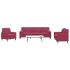 Set de canapele cu perne/rulouri, 3 piese, gri închis, catifea GartenMobel Dekor