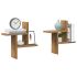 Rafturi perete 2 buc. stejar sonoma 38x12x38 cm lemn prelucrat GartenMobel Dekor