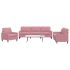 Set de canapele cu perne, 3 piese, gri închis, catifea GartenMobel Dekor