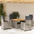 Set mobilier de grădină cu perne, 3 piese, gri, poliratan GartenMobel Dekor