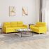 Set de canapele cu perne, 2 piese, gri deschis, textil GartenMobel Dekor
