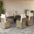 Set mobilier de grădină cu perne, 5 piese, bej, poliratan GartenMobel Dekor