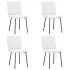 Scaune de bucătărie, 6 buc., alb, piele ecologică GartenMobel Dekor