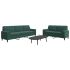 Set de canapele cu perne/rulouri, 2 piese, gri închis, catifea GartenMobel Dekor