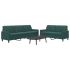 Set de canapele cu perne, 2 piese, gri deschis, catifea GartenMobel Dekor