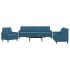 Set de canapele cu perne, 3 piese, gri închis, catifea GartenMobel Dekor