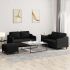 Set canapea cu perne, 3 piese, roșu vin, material textil GartenMobel Dekor