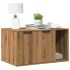 Cutie litieră pisici alb 80x50x45 cm lemn prelucrat GartenMobel Dekor