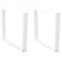 Picioare de masă în formă de V, 2 buc., alb, 60 x (72-73,3) cm, oțel GartenMobel Dekor