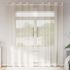 Perdele Voile cu Oelii 2 buc Crem 140x140 cm GartenMobel Dekor