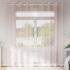 Perdele Voile cu Oelii 2 buc Roz deschis 140x140 cm GartenMobel Dekor
