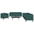 Set de canapele, 3 piese, negru, textil GartenMobel Dekor