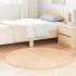 Covor Shaggy Bej 120x120 cm Poliester GartenMobel Dekor