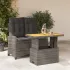 Set mobilier de grădină cu perne, 3 piese, gri, poliratan GartenMobel Dekor