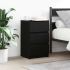 Noptiere cu 3 sertare 2 buc Negru 39x35x65 cm GartenMobel Dekor