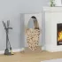 Suport pentru lemne de foc alb Oțel laminat la rece GartenMobel Dekor