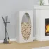 Suport pentru lemne de foc alb Oțel laminat la rece GartenMobel Dekor