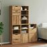 Dulapuri laterale 5 buc ODDA alb 40x24x79 cm lemn masiv de pin GartenMobel Dekor