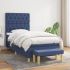 Pat box spring cu saltea, albastru, 180x200 cm, material textil GartenMobel Dekor