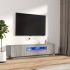 Comodă TV cu lumini LED, gri beton, 180x35x40 cm GartenMobel Dekor