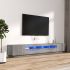 Comodă TV cu lumini LED, negru, 260x35x40 cm GartenMobel Dekor