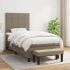 Pat box spring cu saltea, gri taupe, 160x200 cm material textil GartenMobel Dekor