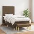 Pat box spring cu saltea, maro închis, 90x190 cm, textil GartenMobel Dekor