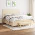 Pat box spring cu saltea, negru, 180x200 cm, catifea GartenMobel Dekor