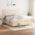 Pat box spring cu saltea, albastru, 180x200 cm, material textil GartenMobel Dekor