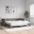 Pat de zi cu extensie, gri deschis, 100x200 cm, textil GartenMobel Dekor
