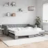 Pat de zi cu extensie, crem, 100x200 cm, textil GartenMobel Dekor