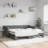 Pat de zi cu extensie, negru, 90x190 cm, textil GartenMobel Dekor