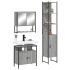 Set mobilier de baie, 3 piese, negru, lemn compozit GartenMobel Dekor